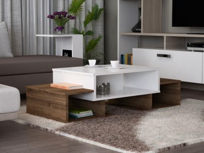 Dekorister - Turkish Furniture Manufacturer - Home Furniture Producer Companies From Turkey - Sarafina Coffee Table White-Walnut